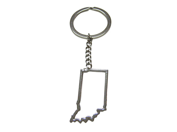 Indiana Map Outline Keychain