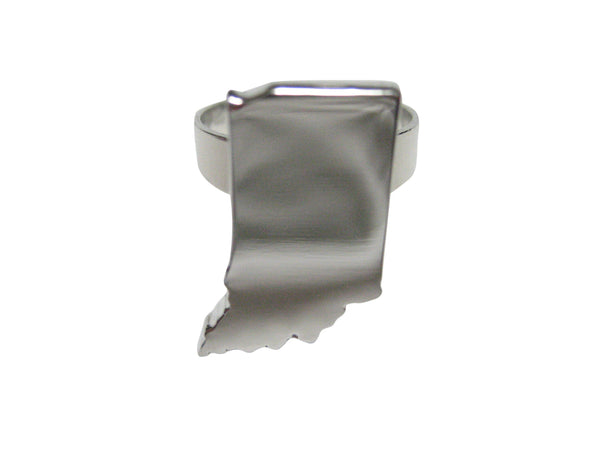 Indiana State Map Shape Adjustable Size Fashion Ring