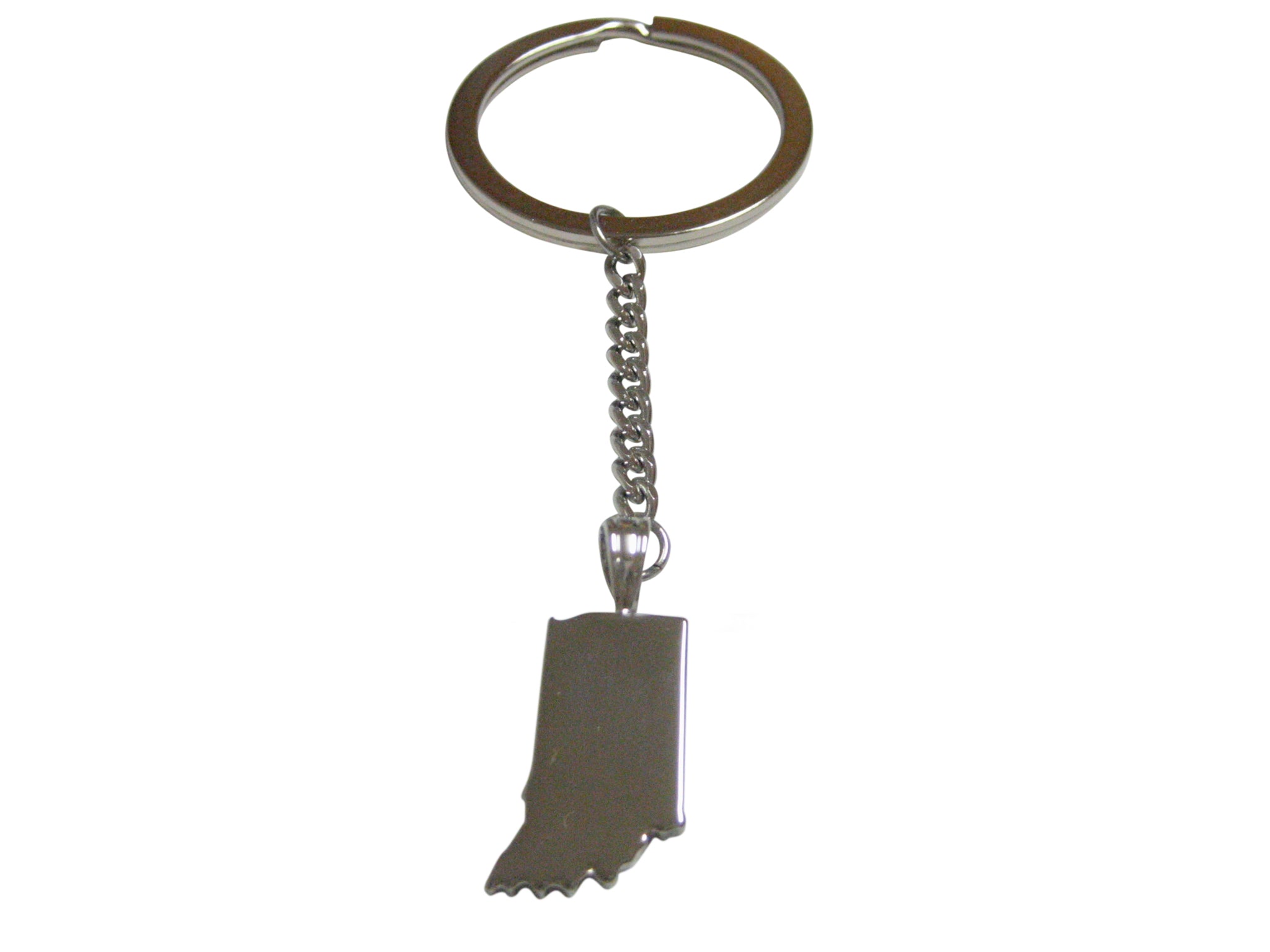 Indiana State Map Shape Pendant Keychain