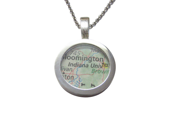 Indiana University Map Pendant Necklace