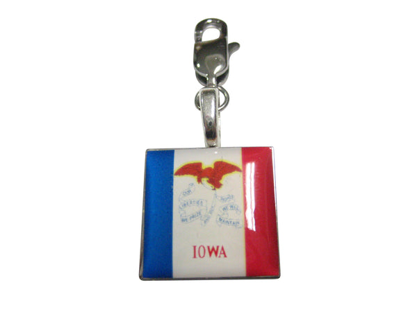 Iowa State Flag Pendant Zipper Pull Charm