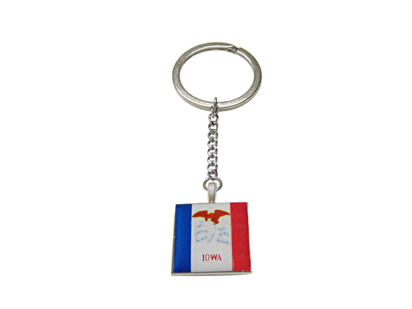 Iowa State Flag Pendant Keychain