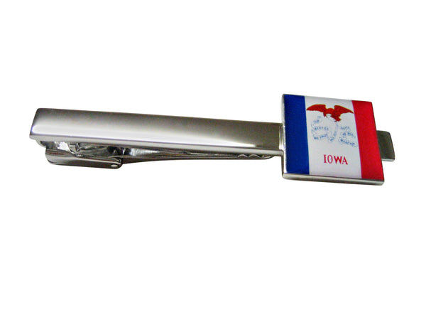 Iowa State Flag Square Tie Clip