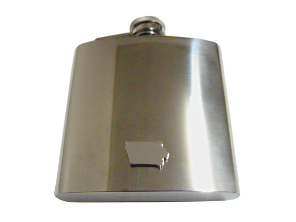 Iowa State Map Shape 6oz Flask