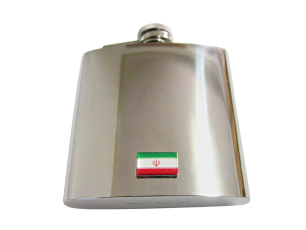 Iran Flag Pendant 6 Oz. Stainless Steel Flask