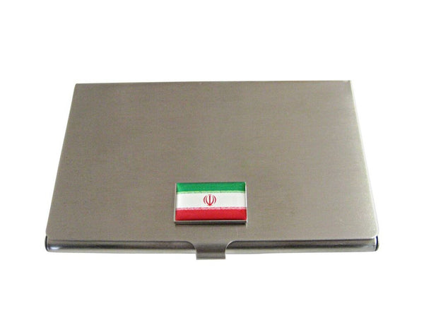 Iran Flag Pendant Business Card Holder