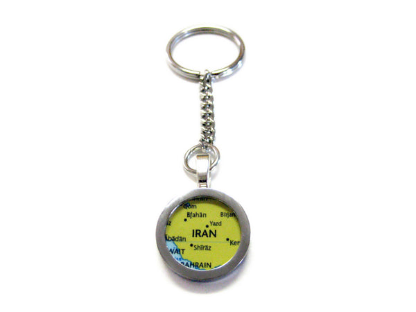 Iran Map Pendant Keychain