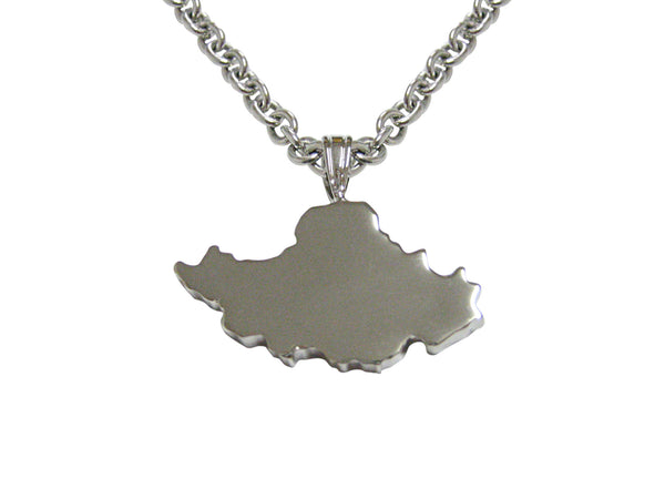 Iran Map Shape Pendant Necklace