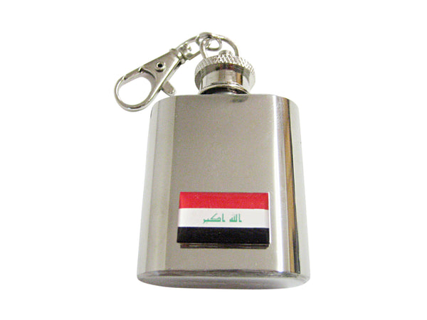 Iraq Flag Pendant 1 Oz. Stainless Steel Key Chain Flask