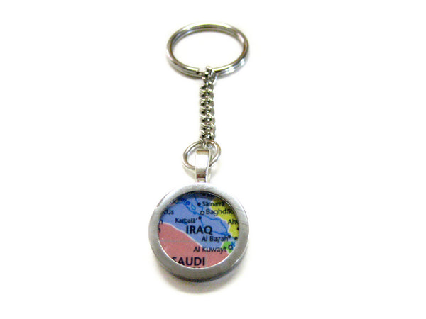 Iraq Map Pendant Keychain