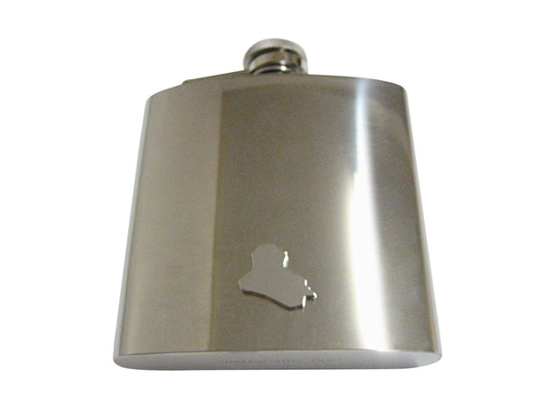 Iraq Map Shape 6 Oz. Stainless Steel Flask