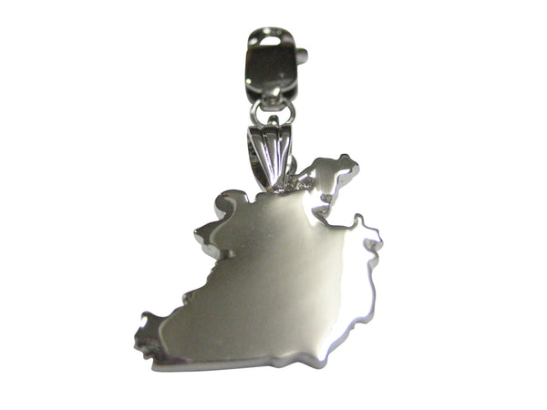 Ireland Country Map Shape Pendant V2 Zipper Pull Charm