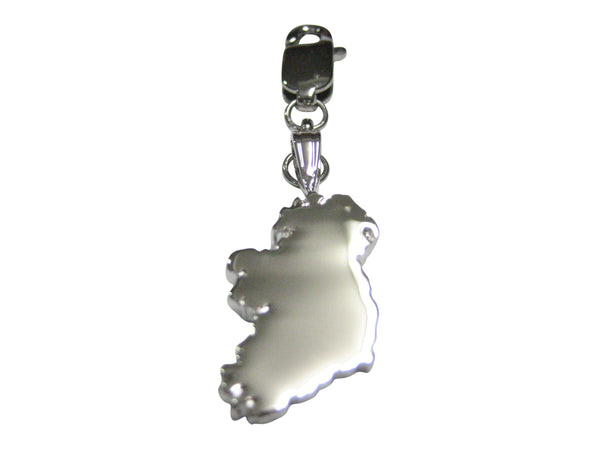 Ireland Country Map Shape Pendant Zipper Pull Charm