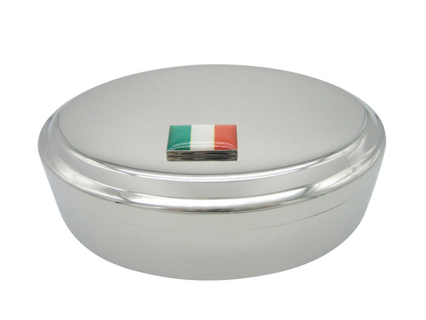 Ireland Flag Pendant Oval Trinket Jewelry Box