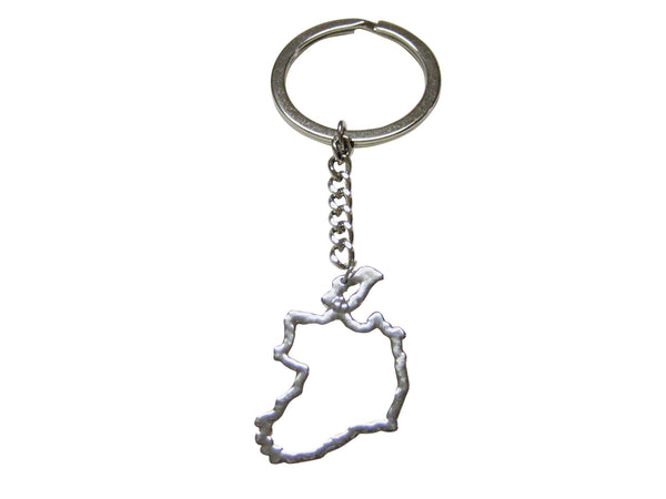 Ireland Map Outline Keychain