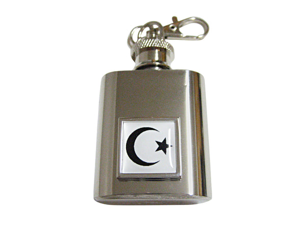 Islamic Flag Pendant 1 Oz. Stainless Steel Key Chain Flask