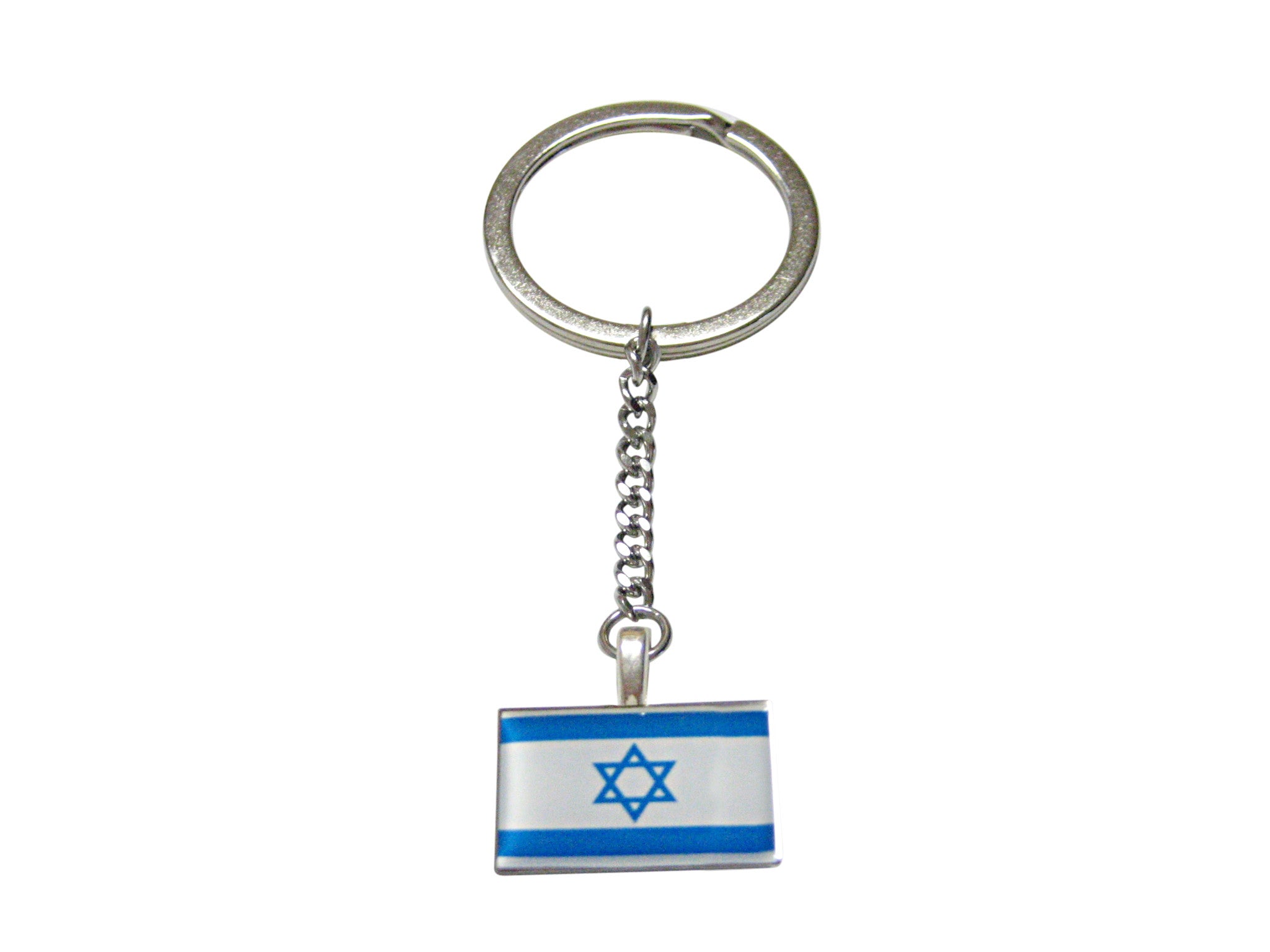 Israel Flag Pendant Keychain
