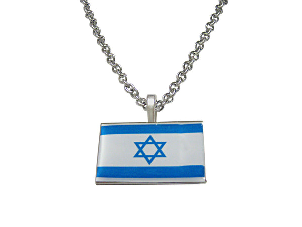 Israel Flag Pendant Necklace