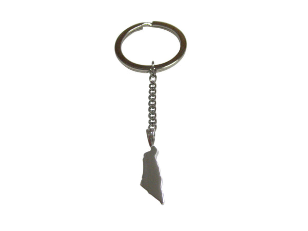 Israel Map Shape Pendant Keychain