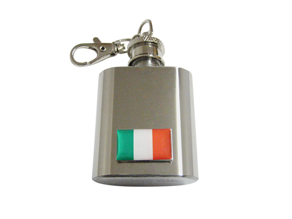 Italy Flag 1 Oz. Stainless Steel Key Chain Flask