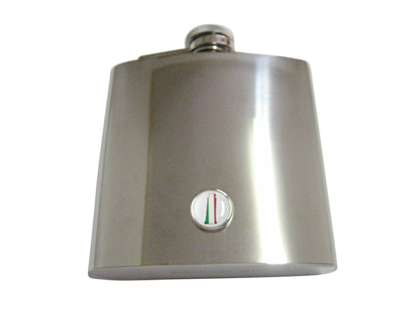 Italy Flag Leaning Tower of Pisa 6 Oz. Stainless Steel Flask