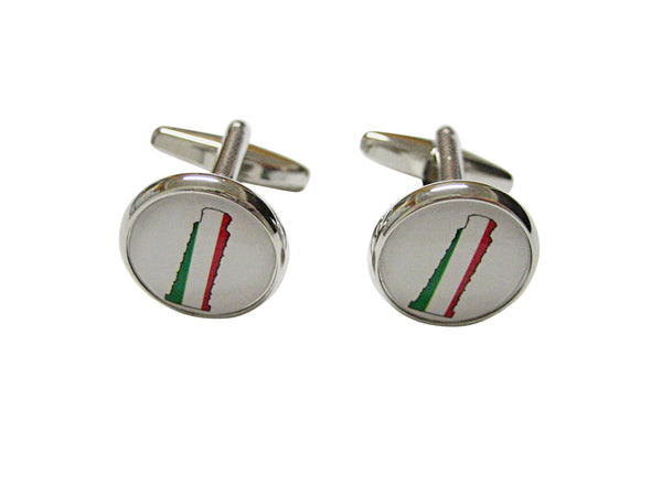 Italy Flag Leaning Tower of Pisa Cufflinks