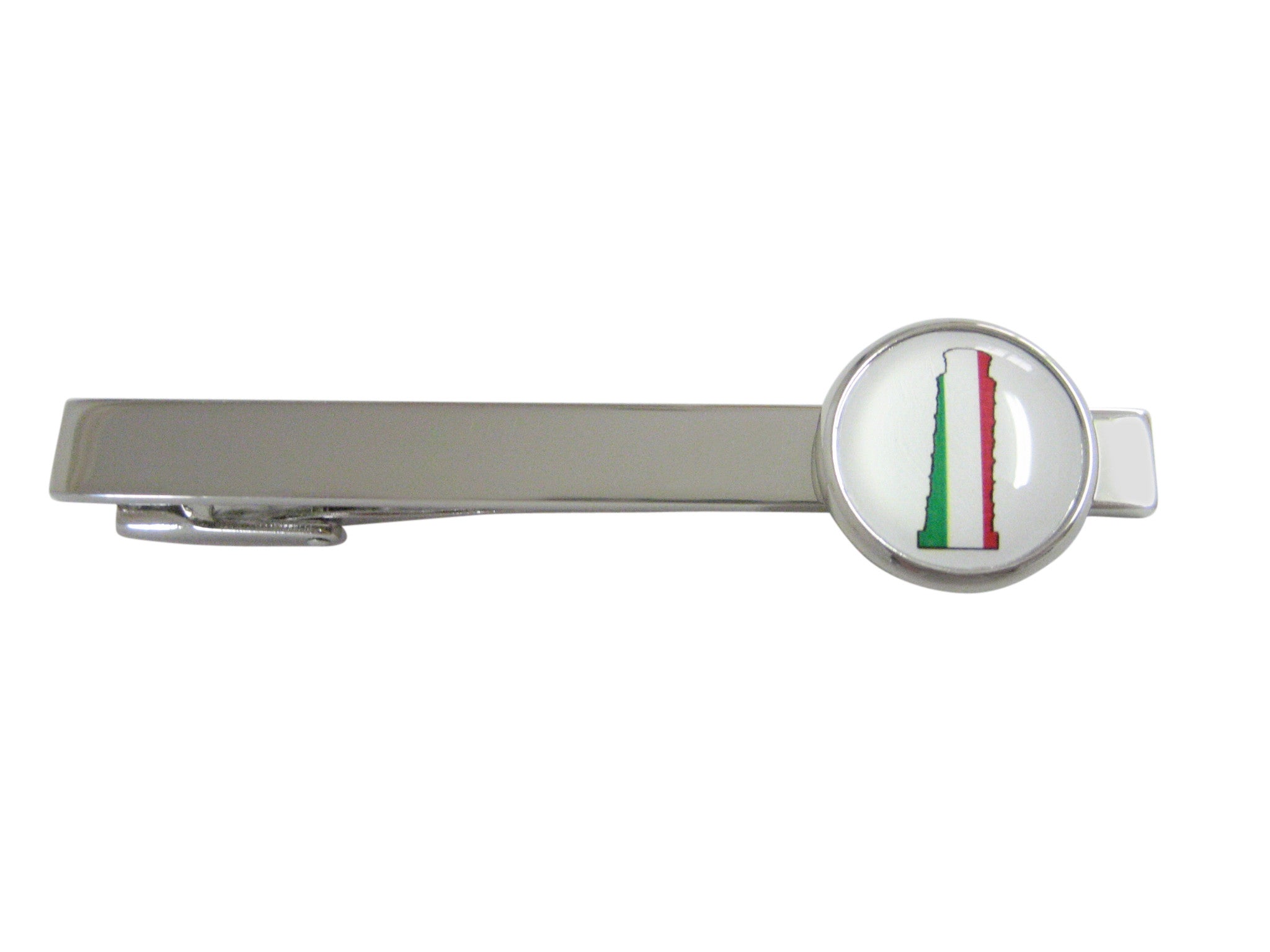 Italy Flag Leaning Tower of Pisa Square Tie Clip