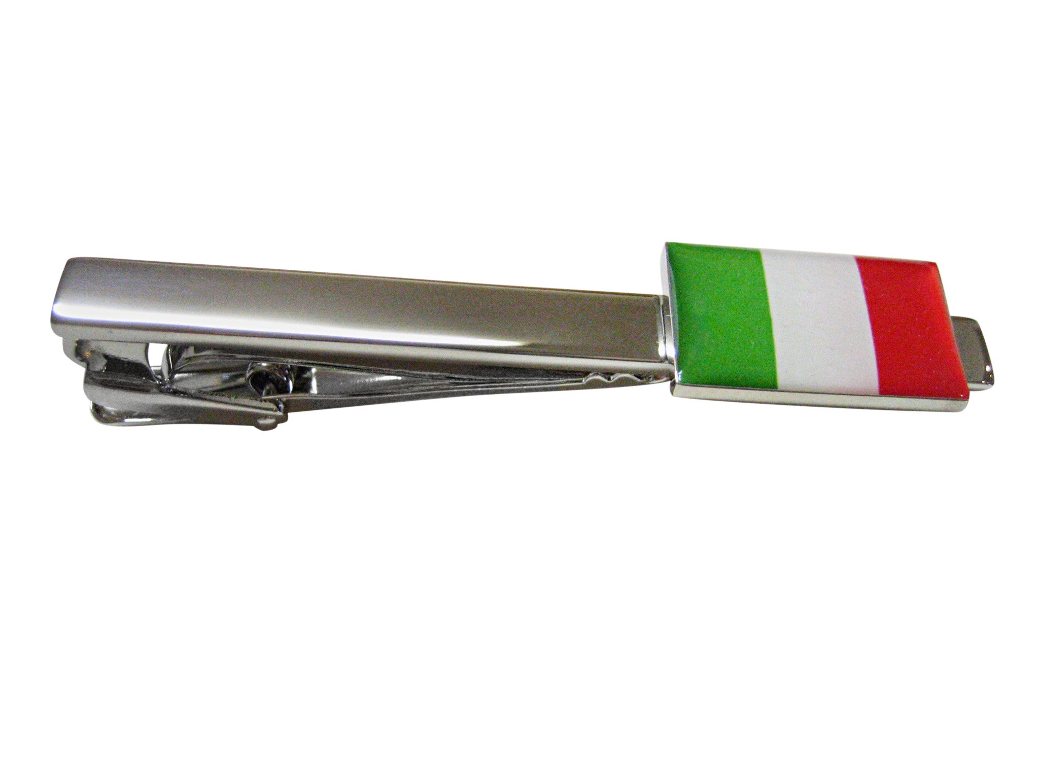 Italy Flag Square Tie Clip