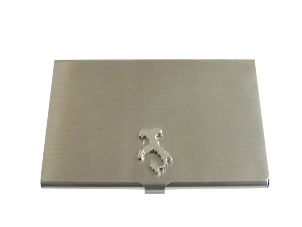 Italy Map Shape Business Card Holder