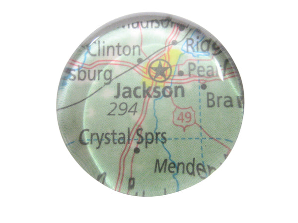 Jackson Mississippi Map Pendant Magnet