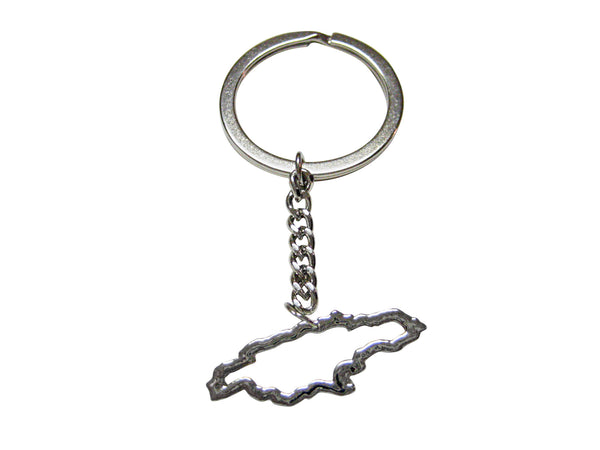 Jamaica Map Outline Keychain
