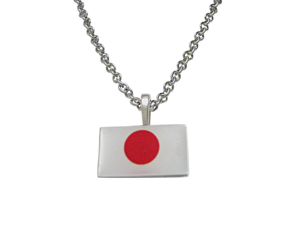 Japan Flag Pendant Necklace