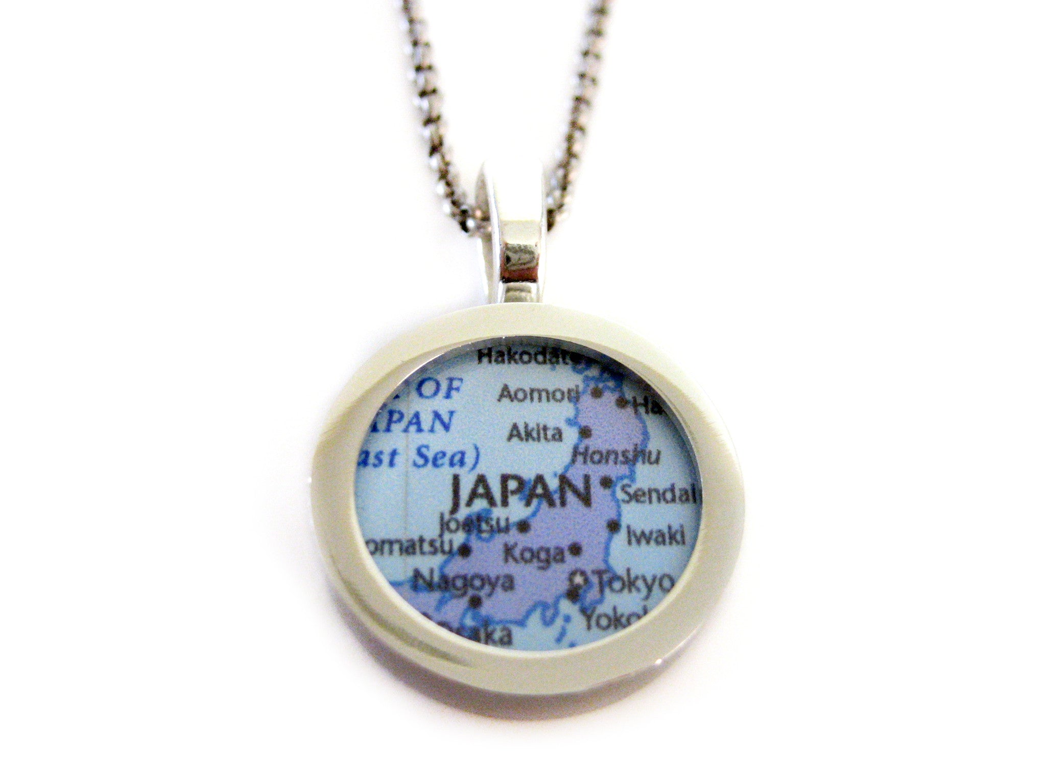 Japan Map Pendant Necklace