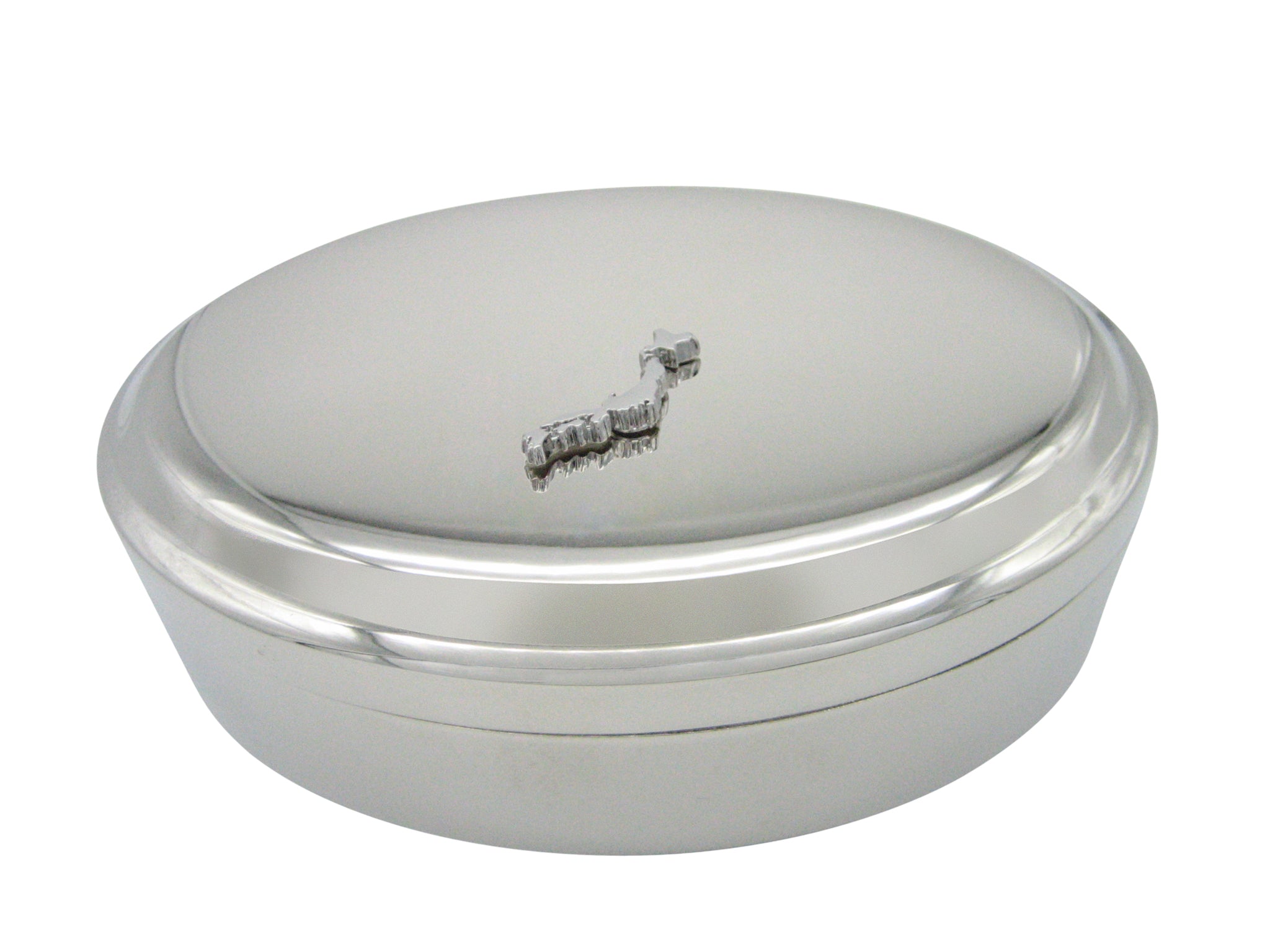 Japan Map Shape Pendant Oval Trinket Jewelry Box