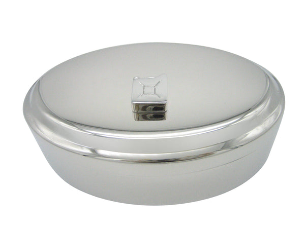 Jerry Can Gas Can Pendant Oval Trinket Jewelry Box