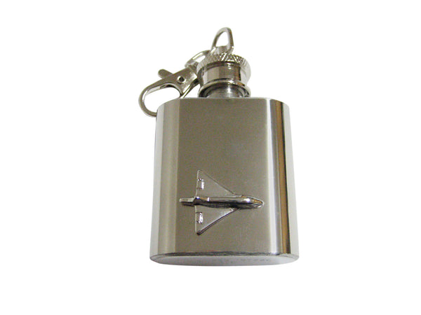 Jet Fighter Plane 1 Oz. Stainless Steel Key Chain Flask