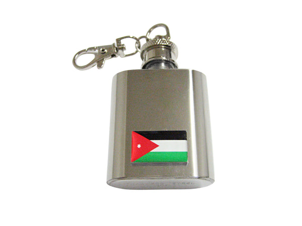 Jordan Flag Pendant 1 Oz. Stainless Steel Key Chain Flask
