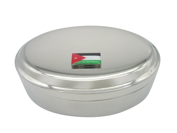 Jordan Flag Pendant Oval Trinket Jewelry Box