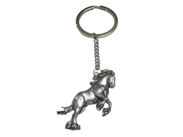 Jumping Wild Horse Pendant Keychain