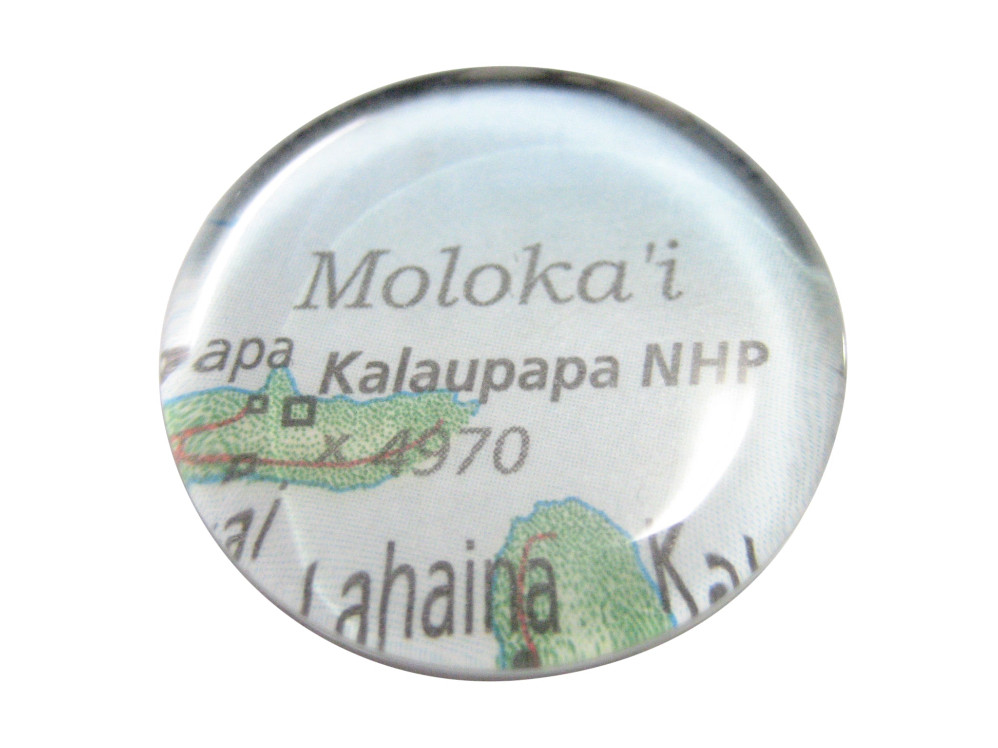 Kalaupapa National Historic Park Hawaii Map Pendant Magnet