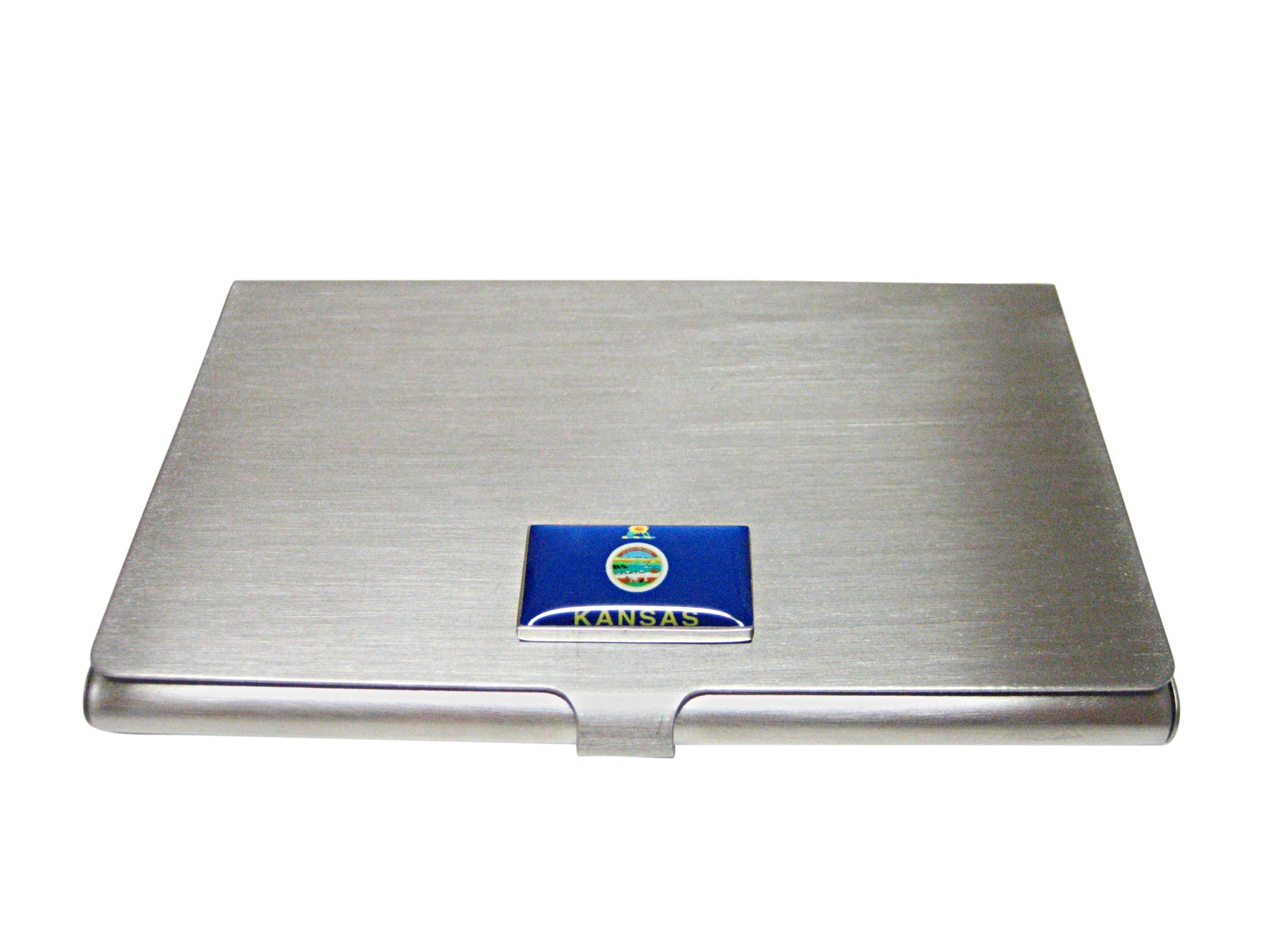 Kansas State Flag Pendant Business Card Holder
