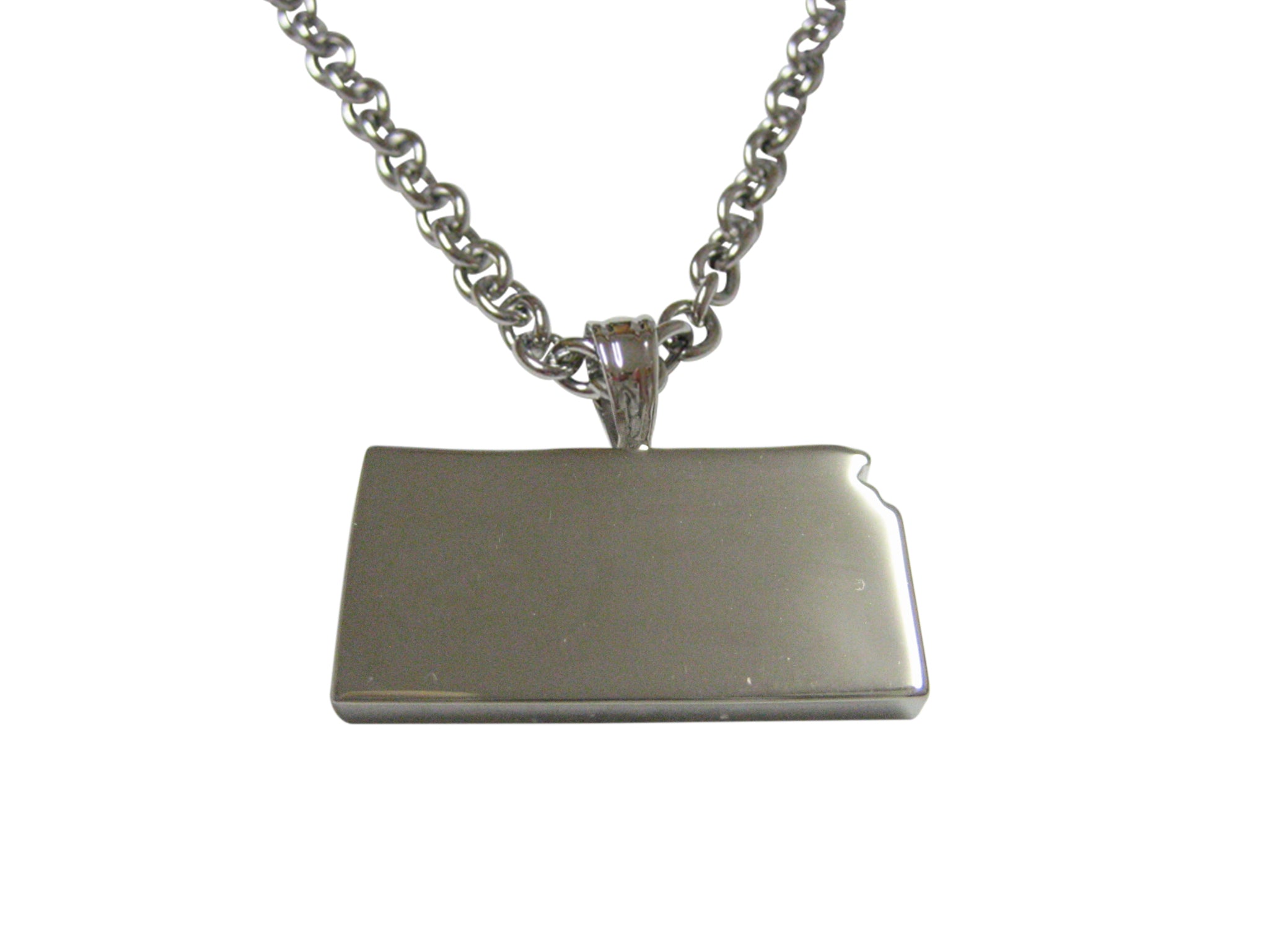 Kansas State Map Shape Pendant Necklace