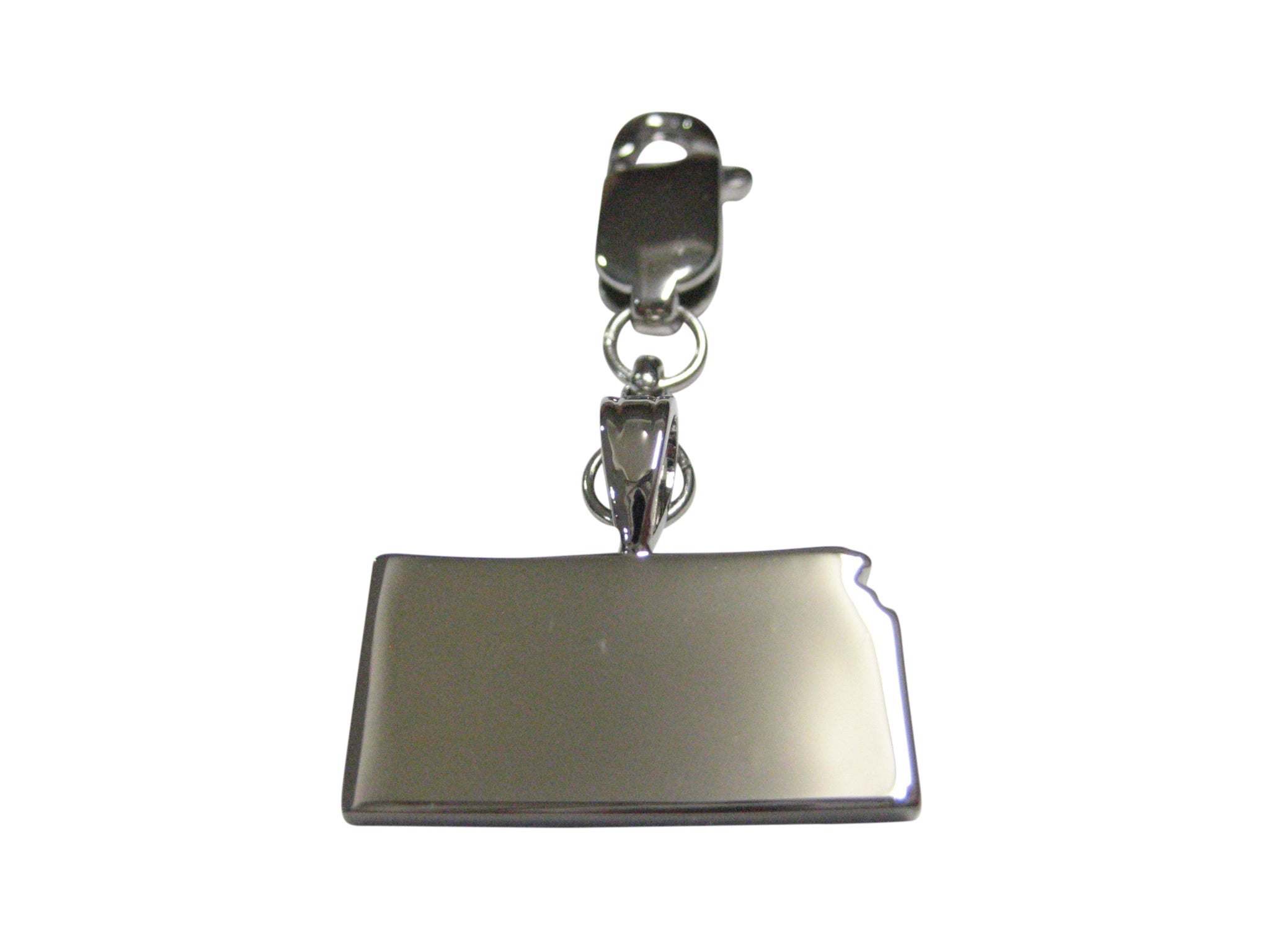 Kansas State Map Shape Pendant Zipper Pull Charm