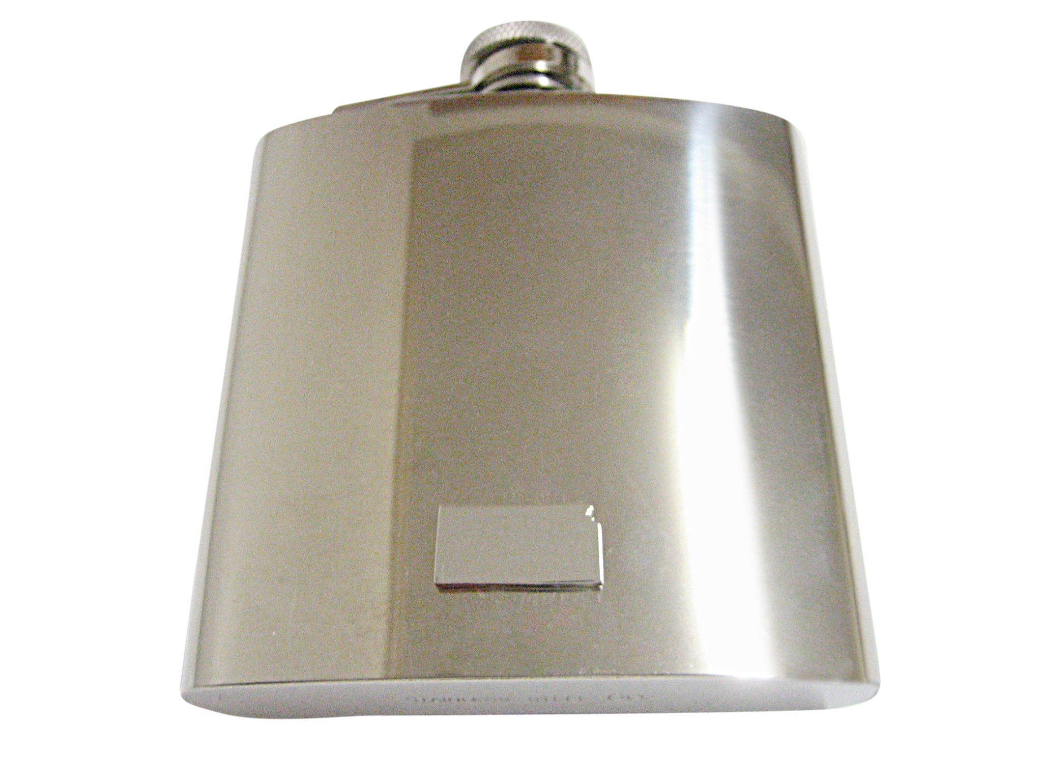 Kansas State Map Shape and Flag Design 6oz Flask