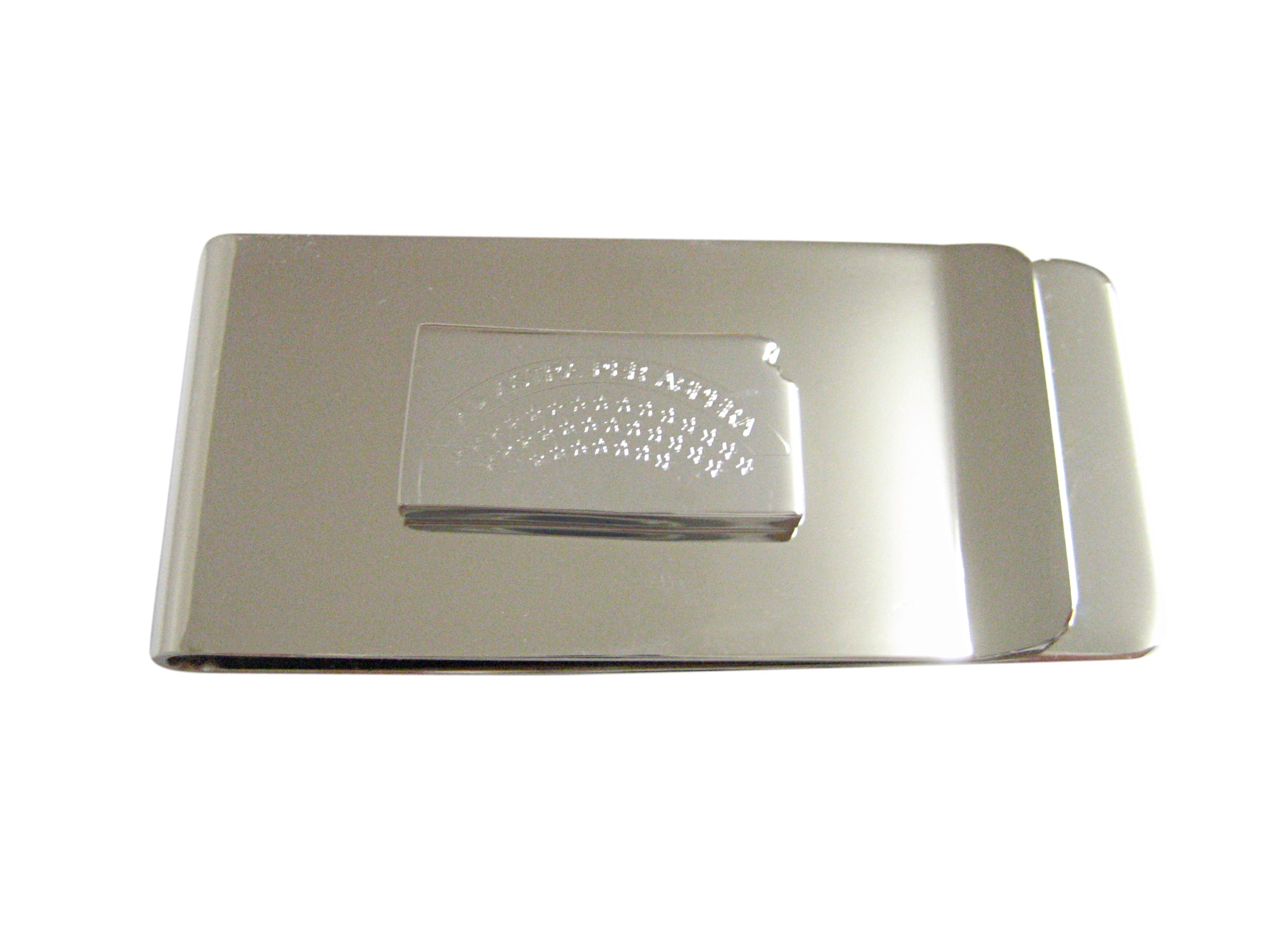Kansas State Map Shape and Flag Design Money Clip