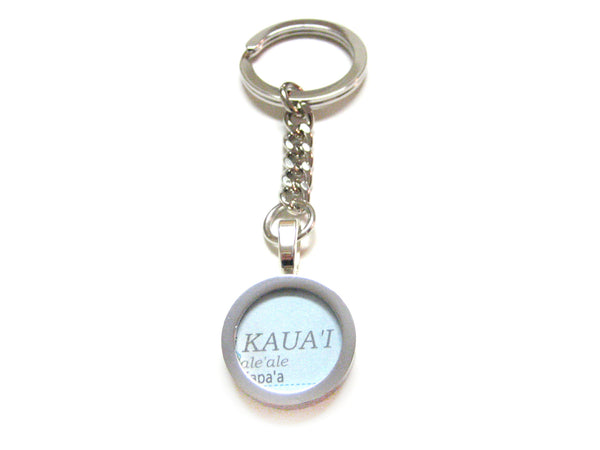 Kauai Hawaii Map Keychain