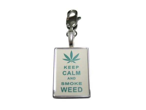 Keep Calm and Smoke Weed Pendant Zipper Pull Charm