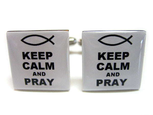 Keep Calm and Pray Cufflinks