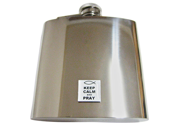 Keep Calm and Pray 6 Oz. Stainless Steel Flask