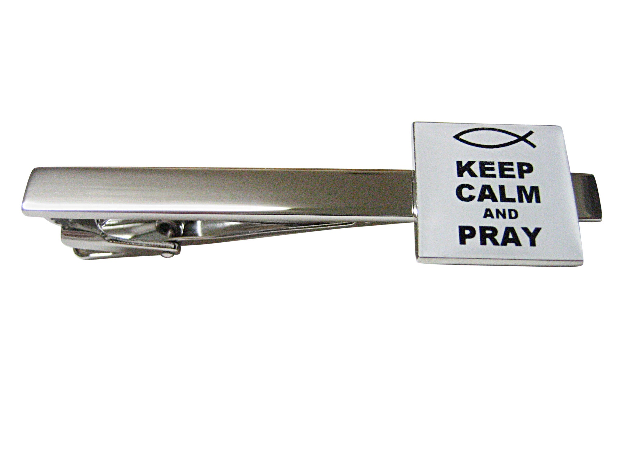 Keep Calm and Pray Square Tie Clip